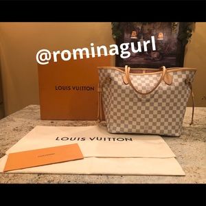 Louis Vuitton Neverfull MM Damier Azur Canvas